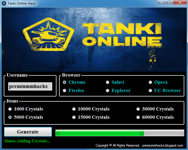 tanki online crystal generator 2016 no survey